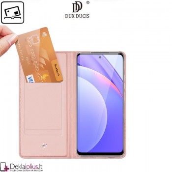 Dux Ducis dirbtinės odos atverčiamas dėklas - rausvas (telefonams Xiaomi Mi 10T Lite) Dux Ducis dirbtinės odos atverčiamas dėklas - rausvas (telefonams Xiaomi Mi 10T Lite)